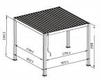 Aluminiowa pergola tarasowa lamelowa antracyt 3x3 Mirador Deluxe
