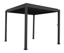 Aluminiowa pergola tarasowa lamelowa antracyt 3x3 Mirador Deluxe