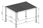Biała wolnostojąca pergola tarasowa 3x4 aluminiowa Mirador Deluxe