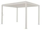 Biała wolnostojąca pergola tarasowa 3x4 aluminiowa Mirador Deluxe