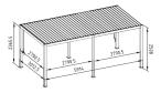Aluminiowa pergola tarasowa 3x6 Antracyt Mirador Deluxe