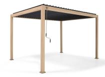 Brązowa wolnostojąca pergola tarasowa 3x4 Mirador Classic