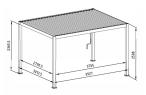 Brązowa wolnostojąca pergola tarasowa 3x4 Mirador Classic