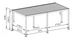 Nowoczesna pergola tarasowa 3x6 z lamelami Mirador Classic