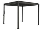Nowoczesna czarna pergola tarasowa 3x3 Mirador Basic 3x3