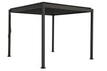 Nowoczesna czarna pergola tarasowa 3x3 Mirador Basic 3x3