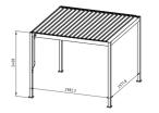 Nowoczesna czarna pergola tarasowa 3x3 Mirador Basic 3x3