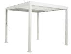 Biała pergola tarasowa 3x3 z żaluzjami Mirador Basic