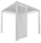 Biały panel żaluzjowy do pergoli - 120x240cm - Mirador Louver Wall 400