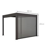 Panel Pull Down Screen 300 - Anthracite