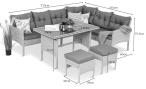 Zestaw mebli technorattanowych Perata Corner – Natural