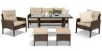 Zestaw mebli technorattanowych Perata Dining - Brown