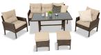 Zestaw mebli technorattanowych Perata Dining - Brown