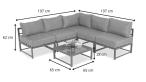 Nowoczesne meble ogrodowe modułowe Trapeno 5 modułów