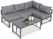 Mały narożnik ogrodowy modułowy z wysokim stołem 120x60cm Trapeno 4 moduły