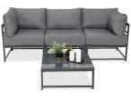 Modułowa sofa ogrodowa 200cm ze stolikiem Trapeno grafit