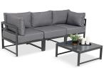 Modułowa sofa ogrodowa 200cm ze stolikiem Trapeno grafit