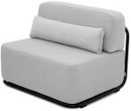 Nowoczesna szara sofa modułowa na taras Straw 2 - Chrome 51