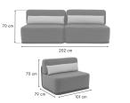 Grafitowa sofa modułowa ogrodowa premium Straw 2 - Slate 54