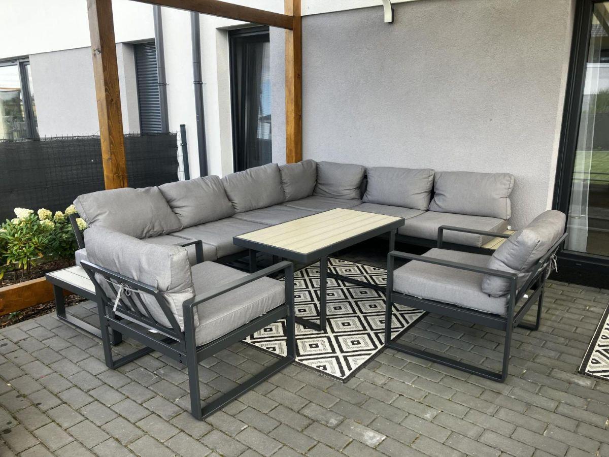 Narożnik Panaon Corner z dwoma fotelami i stolikiem kawowym 110x60 cm