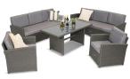Zestaw mebli technorattanowych Cofete Grande – Anthracite