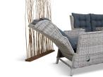 Komplet mebli tarasowych z regulowanymi fotelami Laritto Dining - Creme