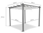 Pawilon ogrodowy wolnostojący aluminium 3x3 Kirn Beż