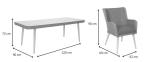 Zahradní ratanová sestava jídelní set Tonito 220cm 1+8 - hnědá - wymiary