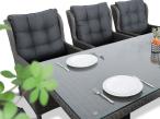 Zestaw obiadowy z technorattanu Laritto 8+1 stół - Grey