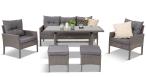 Zestaw mebli technorattanowych Perata Dining - Dark Grey