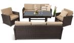 Zestaw mebli technorattanowych Cofete Grande – Brown