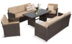 Zestaw mebli technorattanowych Cofete Grande – Brown
