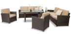 Zestaw mebli technorattanowych Cofete Grande – Brown