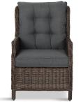 Fotel technorattanowy Laritto z regulacją - Dark Brown - 2szt