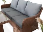 Sofa 3-osobowa technorattanowa Novici - Brown