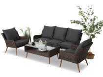 Meble premium na taras - komplet dla 5 osób - Cioso - Dark Brown