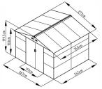 Nowoczesna szopa ogrodowa Agger 277x255x199cm – Antracyt A15