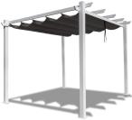 Pergolă de grădină Kirn 3x3 aluminiu - alb