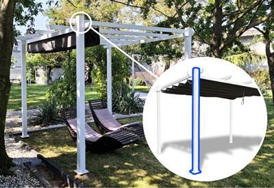 volně stojící hliníková pergola 3x3