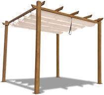 Zadaszenie na taras 3x3m Pergola Kirn - Cream Wood