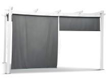 Rolety zacieniające do pergoli Kirn - ściana 3m - 120x225 - Grey White