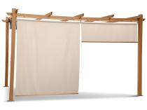 Zestaw rolet zacieniających na ścianę 3m - Kirn 120x225 - Cream Wood - 2szt