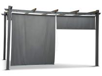 Zestaw rolet do pergoli na ścianę 4m - Kirn 170x225 - Grey Grey - 2szt