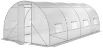 Tunel foliowy z metalowym stelażem i drzwiami 3x6m – biały