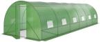 Tunel foliowy metalowy 3x9m z metalowymi drzwiami – zielony