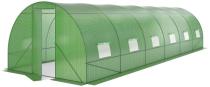 Tunel foliowy metalowy 3x9m z metalowymi drzwiami – zielony