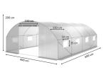 Tunel foliowy metalowy 4x6m z podwójnymi drzwiami – zielony