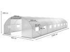 Tunel foliowy metalowy z podwójnymi drzwiami 4x12m – biały