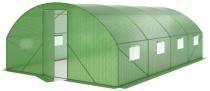 Tunel foliowy z metalowym stelażem i drzwiami 4x6m – zielony