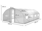 Tunel foliowy z metalowym stelażem i drzwiami 4x6m – zielony